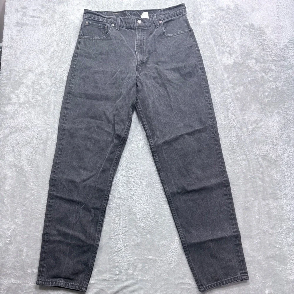 Levi's 550 Jeans Men 36x32 Black Relaxed Fit Tapered Leg Vintage 90s Made in USA